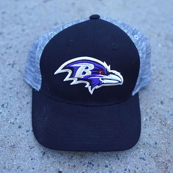 Baltimore Ravens ’47 Brand Crash Line Contender Hat Gray Black NFL Cap - Picture 1 of 12